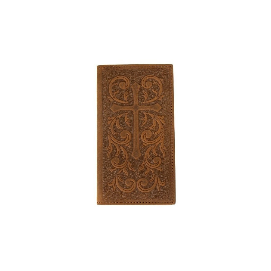 Nocona Western Wallet Men Rodeo Cross Embossed Medium Brown N500046344 Image 1