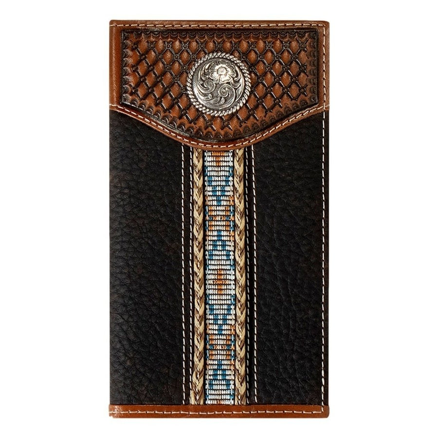 Ariat Western Wallet Mens Rodeo Southwest Woven Brown Rowdy A35540282 Image 1