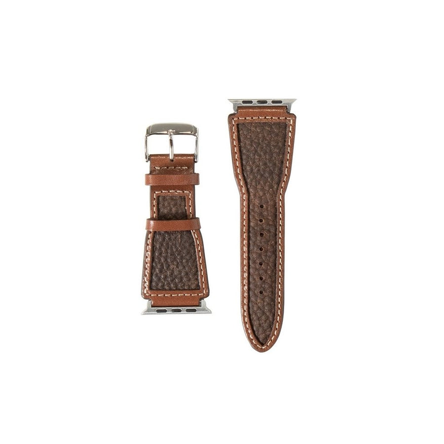 Nocona Western Watch Band Mens Inlay Buckle Leather L Brown N3102302 Image 1