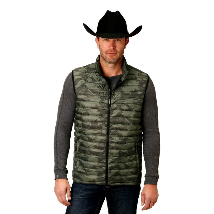 Roper Western Vest Mens Parachute Down Fill Green 03-097-0695-6134 GR Image 1