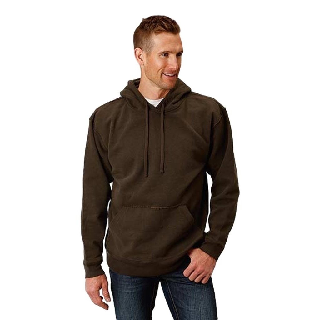 Roper Western Sweatshirt Mens Edges Hoodie Brown 03-097-0198-1329 BU Image 1