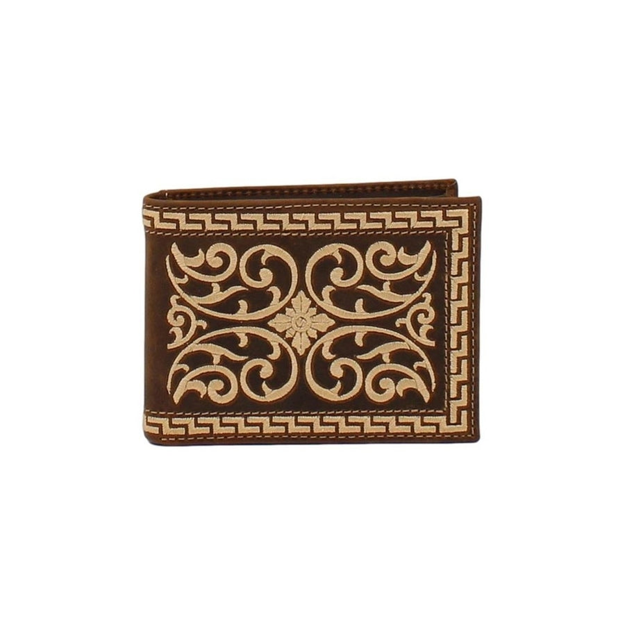 Nocona Western Wallet Mens Embroidered Bifold Fashion Brown N500028002 Image 1