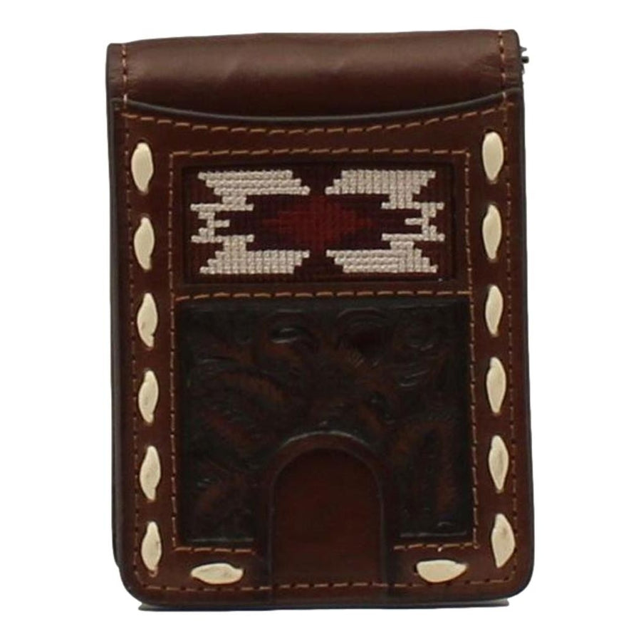 Nocona Western Wallet Mens Bifold Southwestern Laced Brown N500040002 Image 1