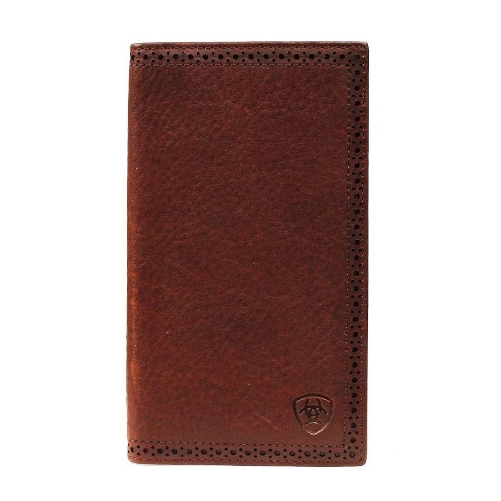 Ariat Western Wallet Mens Rodeo Checkbook Logo Leather A35126 Image 3