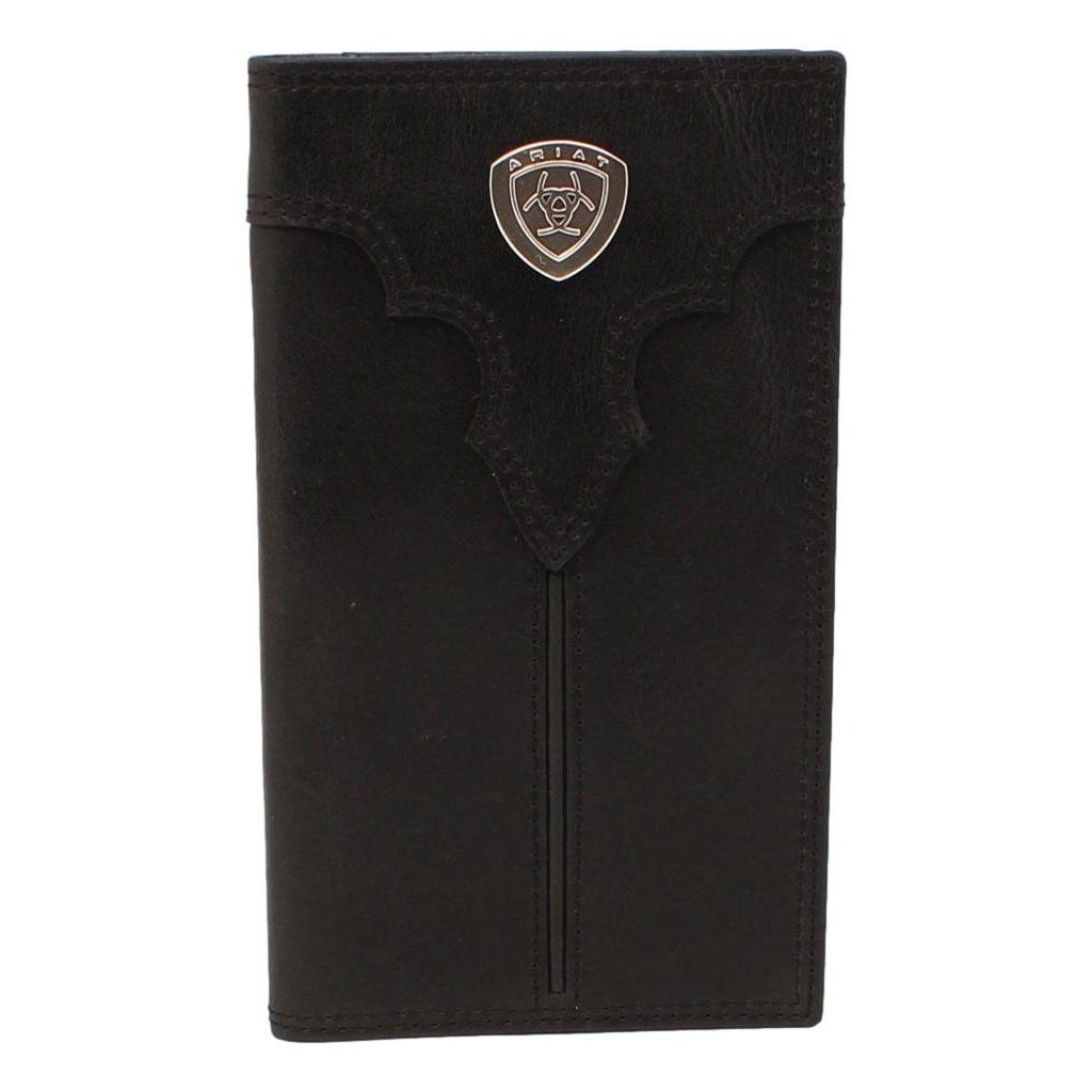 Ariat Western Wallet Mens Rodeo Center Bump Shield Black A3549701 Image 1