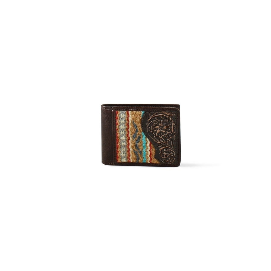 Ariat Western Wallet Mens Tooled Aztec Rug Bifold Brown A3552302 Image 1