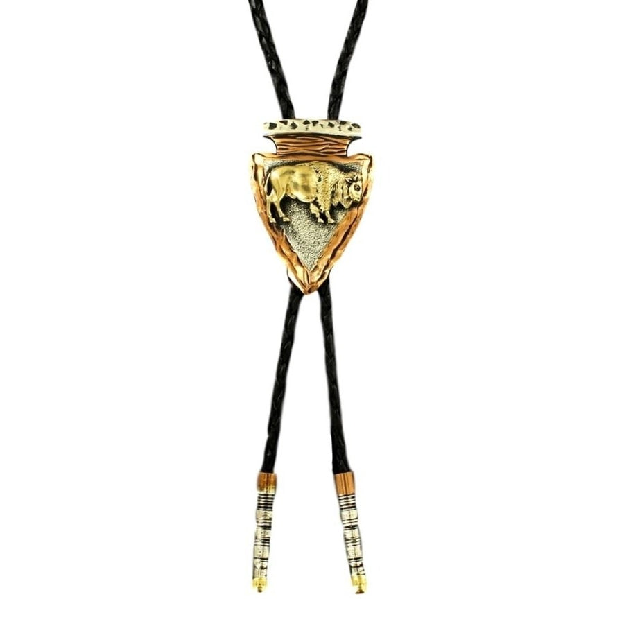 Crumrine Western Bolo Tie Mens Arrowhead 36" Length Copper Gold C10829 Image 1