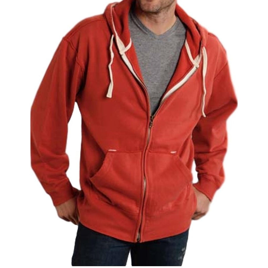 Roper Western Sweatshirt Mens Hoodie Zipper Rust 03-097-0198-0071 RT Image 1