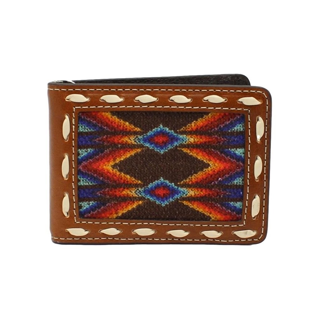 Nocona Western Wallet Men Southwest Lace Bifold Multi-Color N500005297 Image 1