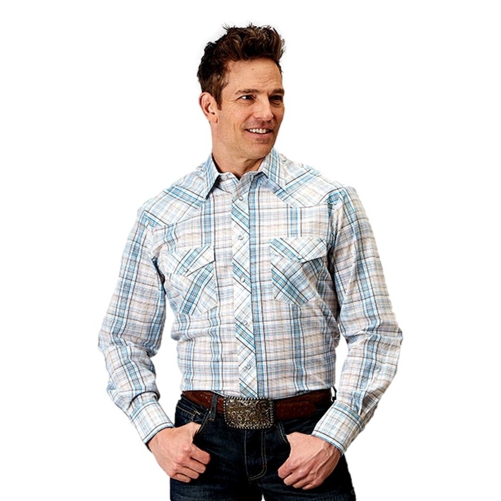 Roper Western Shirt Mens L/S Plaid Multi-Color 01-001-0171-3009 MU Image 1