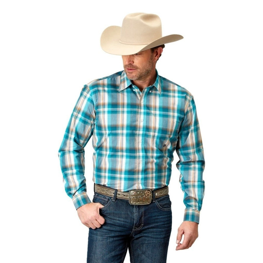 Roper Western Shirt Mens L/S Plaid Multi-Color 03-001-0379-2095 MU Image 1