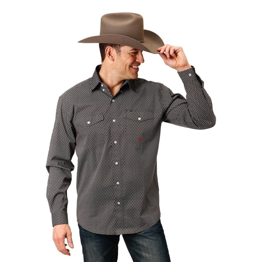 Roper Western Shirt Mens L/S Amarillo Green 03-001-0325-6009 GR Image 1