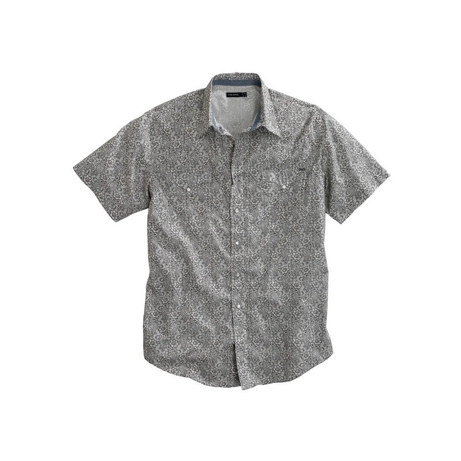 Tin Haul Western Shirt Men Short Sleeve Print Gray 10-002-0064-0215 GY Image 1