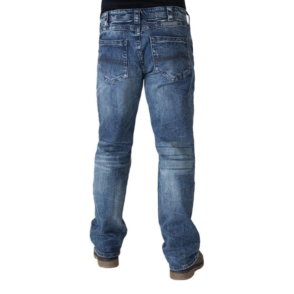 B. Tuff Western Jeans Mens Overdrive Stitching Med Wash MOVRDR Image 2