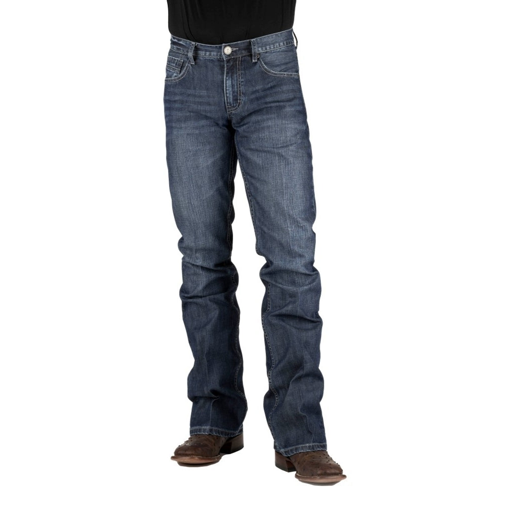 Tin Haul Western Denim Jeans Mens Low Rise Bootcut 10-004-1660-1774 BU Image 1