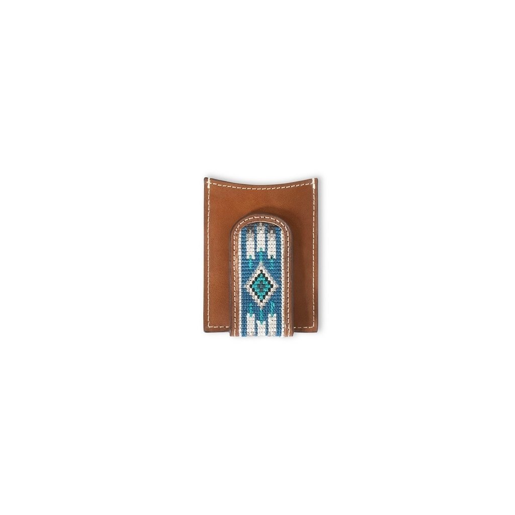 Ariat Western Money Clip Mens Southwest Inlay Embossing Brown A3560602 Image 1