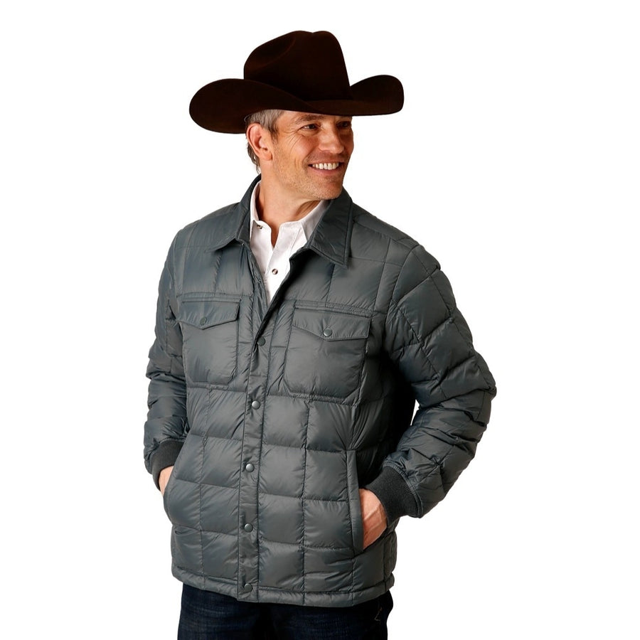 Roper Western Jacket Mens Quilted Snap Sage 03-097-0693-6190 GR Image 1