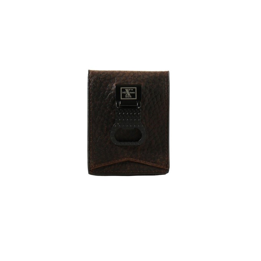 HDX Western Money Clip Mens Bifold Textured Leather Black N6310901 Image 1