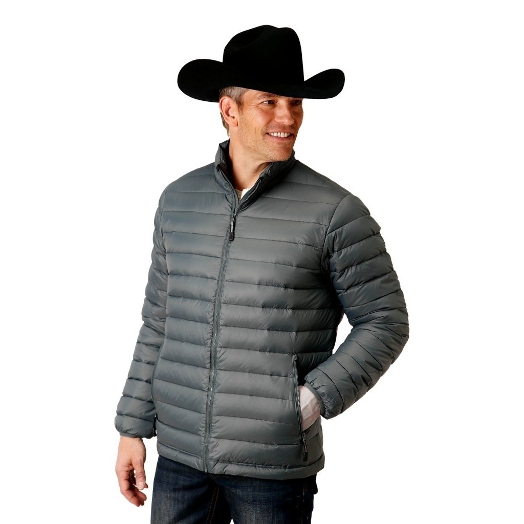 Roper Western Jacket Mens Down Filled Sage 03-097-0693-6189 GR Image 1