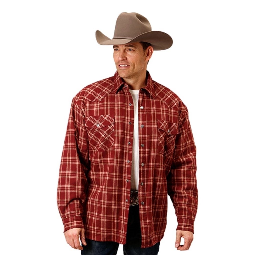 Roper Western Jacket Mens Shirt Jac Plaid Flannel 03-097-0719-5694 WI Image 1