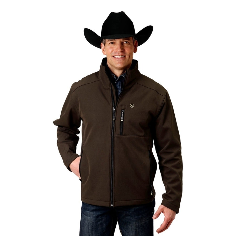 Roper Western Jacket Mens Zipper Lightweight Brown 03-097-0780-6139 BR Image 1