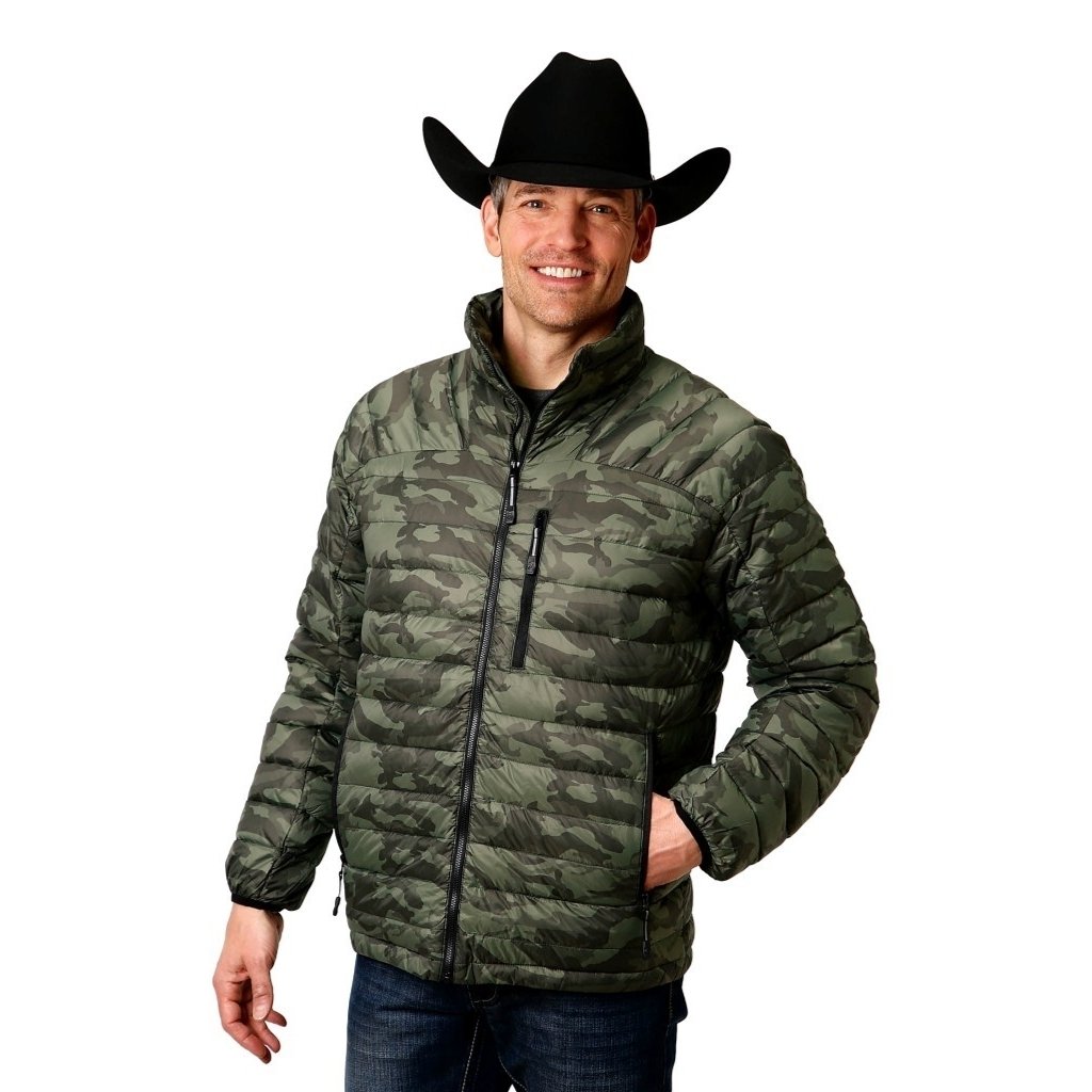 Roper Western Jacket Men Parachute Down Fill Green 03-097-0693-6134 GR Image 1