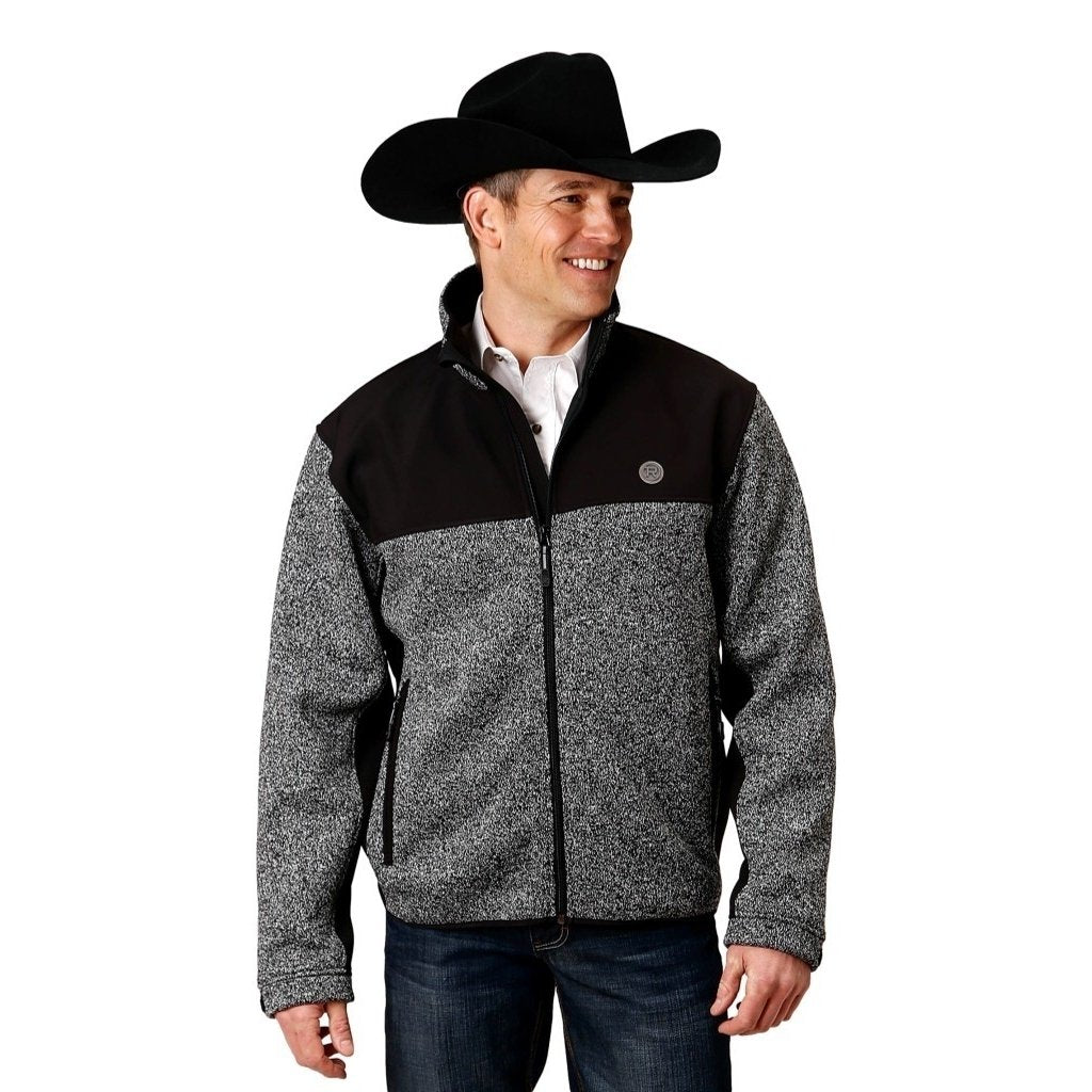 Roper Western Jacket Mens Zip Heathered Charcoal 03-097-0794-6152 GY Image 1