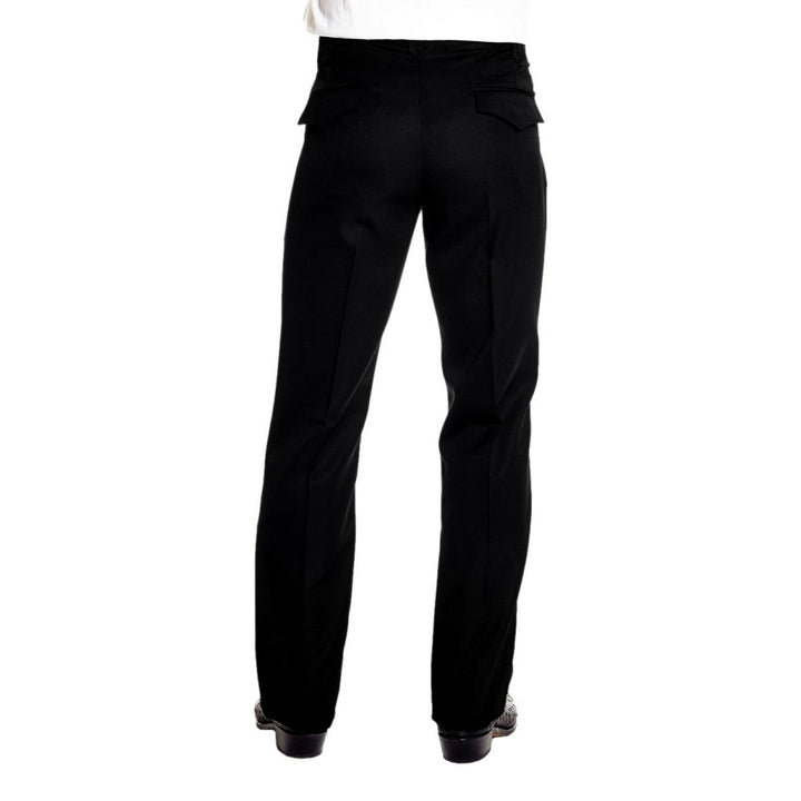 Circle S Western Pants Mens Curtain Waistband Pockets Black CP6729 Image 2