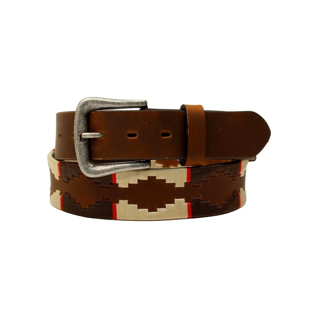 Nocona Western Belt Men Embroidery Removable Buckle Leather N210005905 Image 1