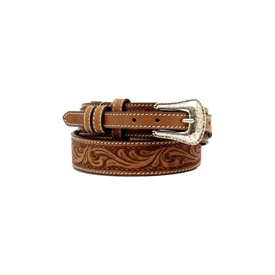 Ariat Western Belt Mens Stitching Floral Tooled Stitched A1039702 Image 1