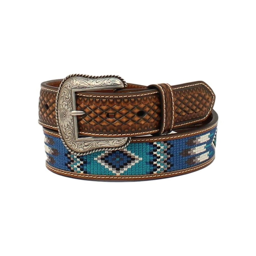 Ariat Western Belt Mens Southwestern Pattern Embroidered Tool A1038702 Image 1