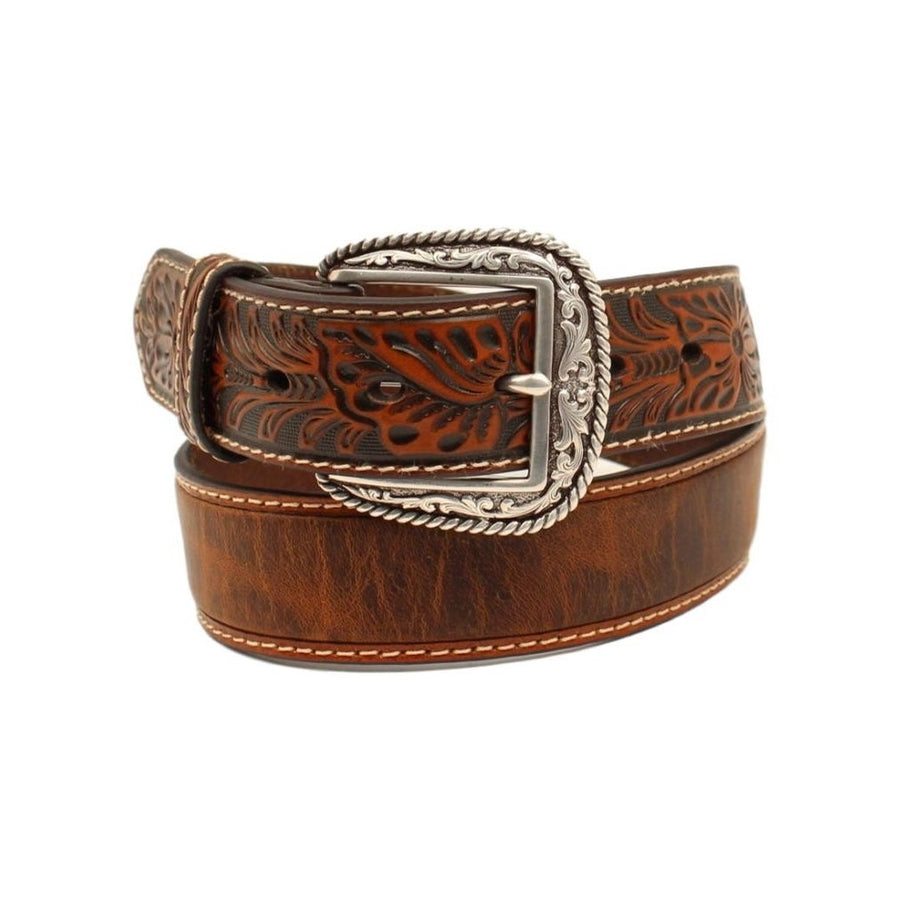 Ariat Western Belt Men Marbled Embossed Tabs Removable Buckle A1036202 Image 1