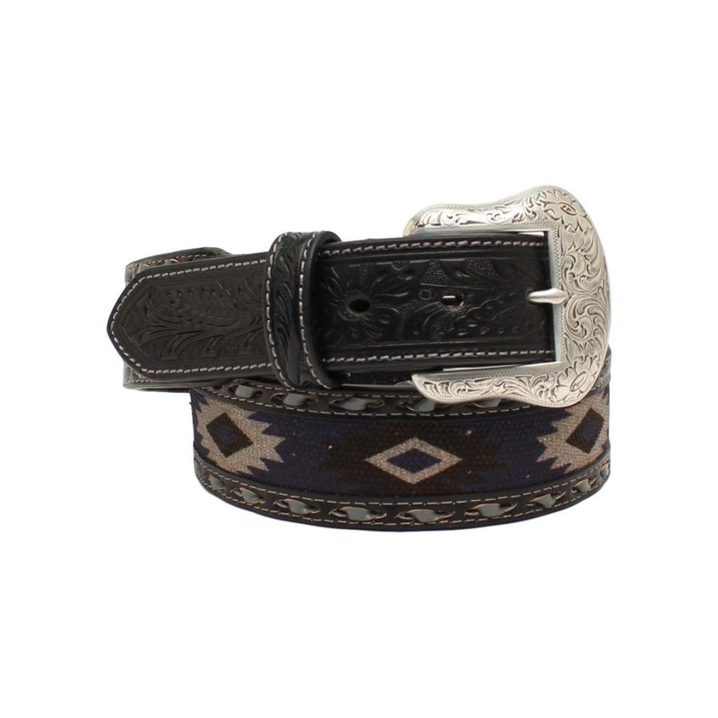 Nocona Western Belt Mens Southwestern Inlay Buck Laced N210002706 Image 1