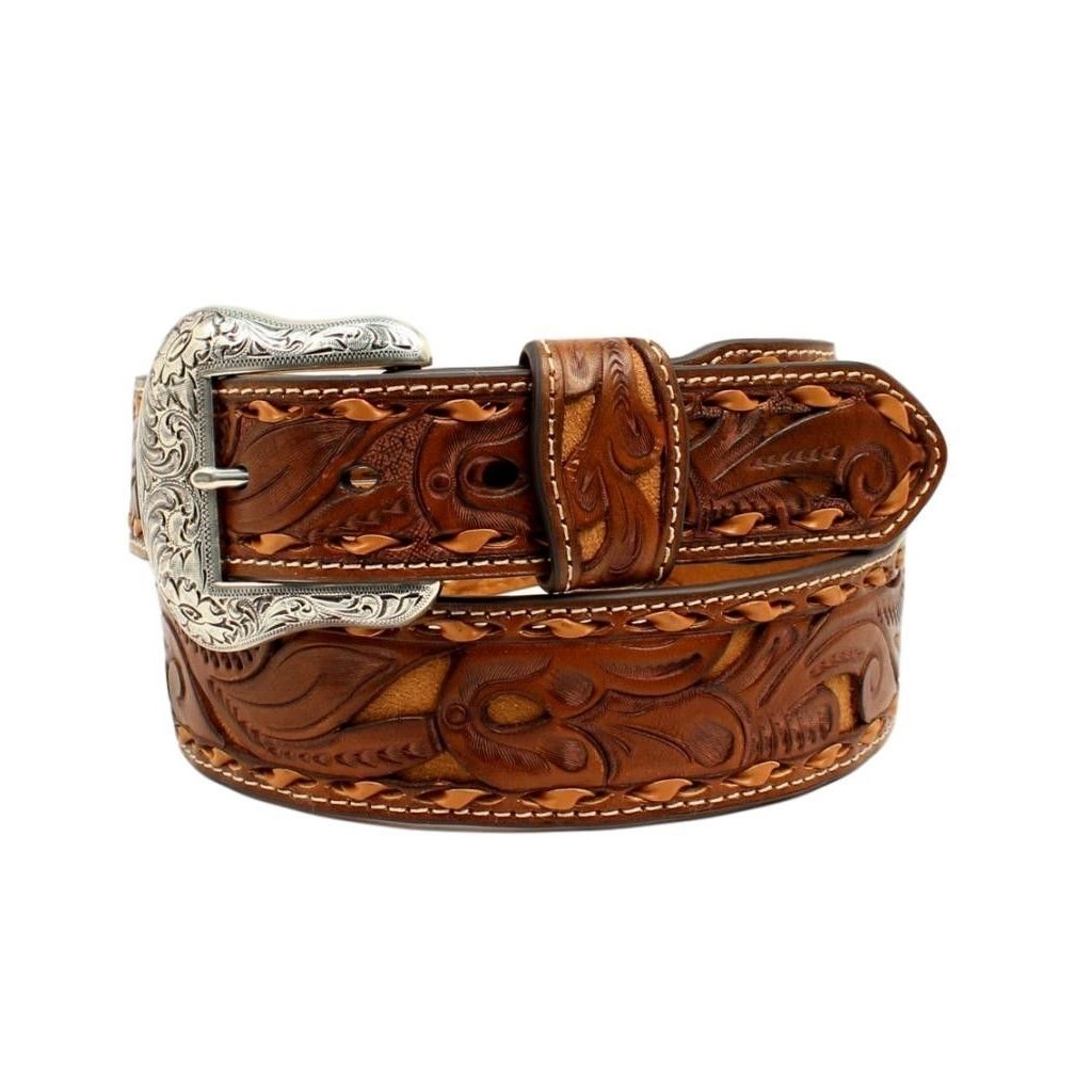 Nocona Western Belt Mens Leather Pierce Leather Strap N2414708 Image 1