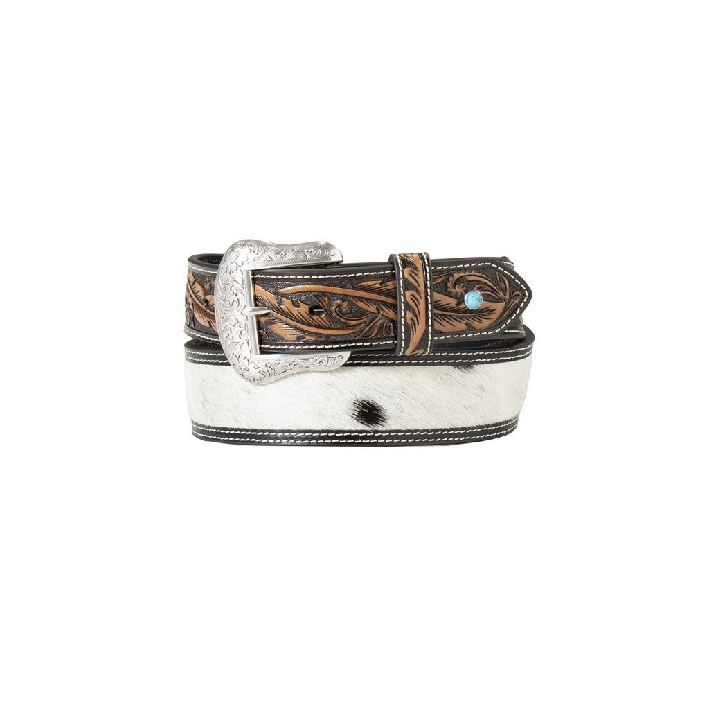 Nocona Western Belt Mens Calf Hair Tapered Embossed N210000401 Image 1