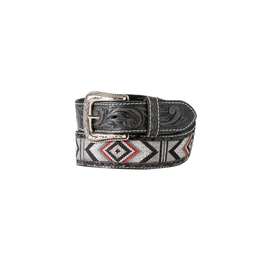 Nocona Western Belt Mens Embroidered Diamond Twisted N210007201 Image 1