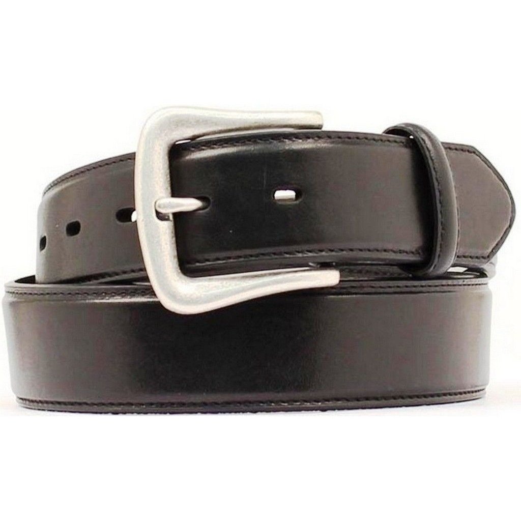 Nocona Western Belt Mens Smooth Leather Basic Stitched Black N2450001 Image 1