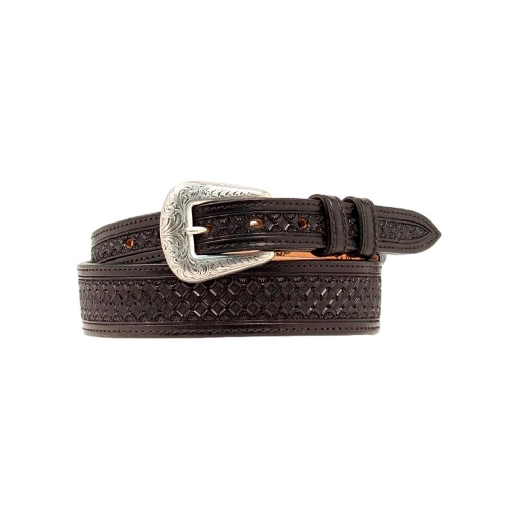 Nocona Western Belt Mens Square Basket Tapered Black N2490401 Image 1