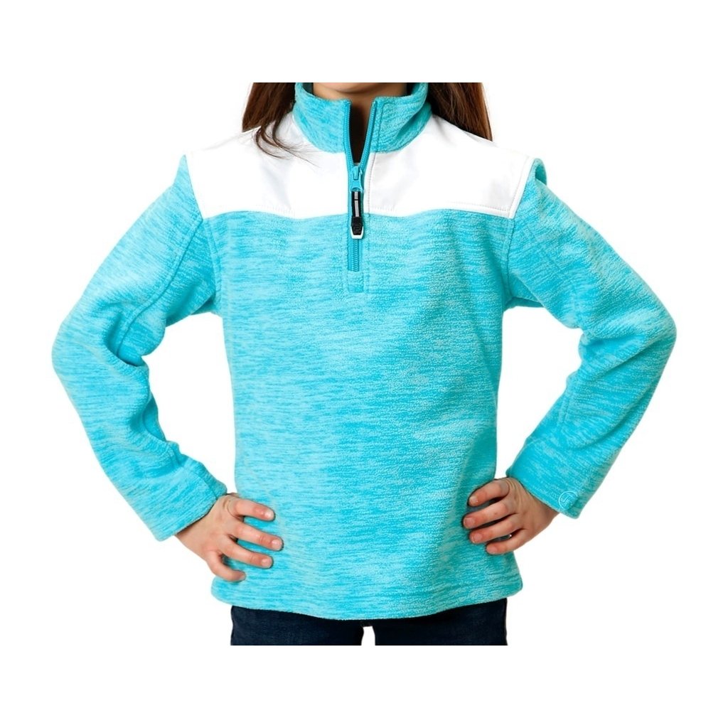 Roper Western Sweatshirt Girls Fleece Blue 03-298-0692-6169 BU Image 1