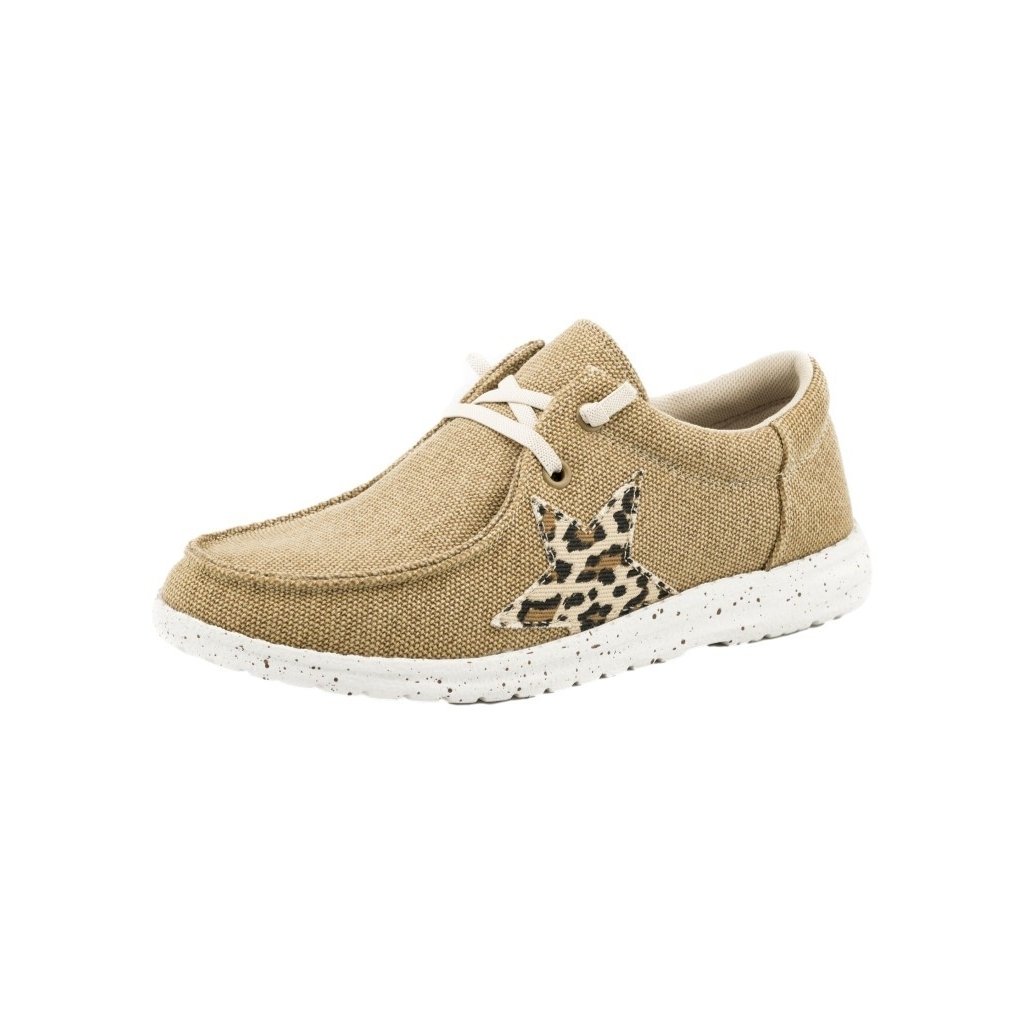 Roper Casual Shoes Girls Canvas Star Tan 09-018-1793-3006 TA Image 1