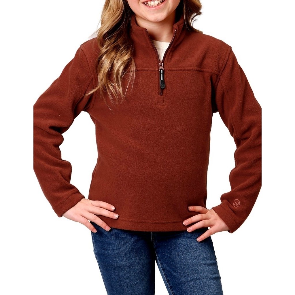 Roper Western Sweatshirt Girls Fleece Rust 03-298-0692-6158 RT Image 1