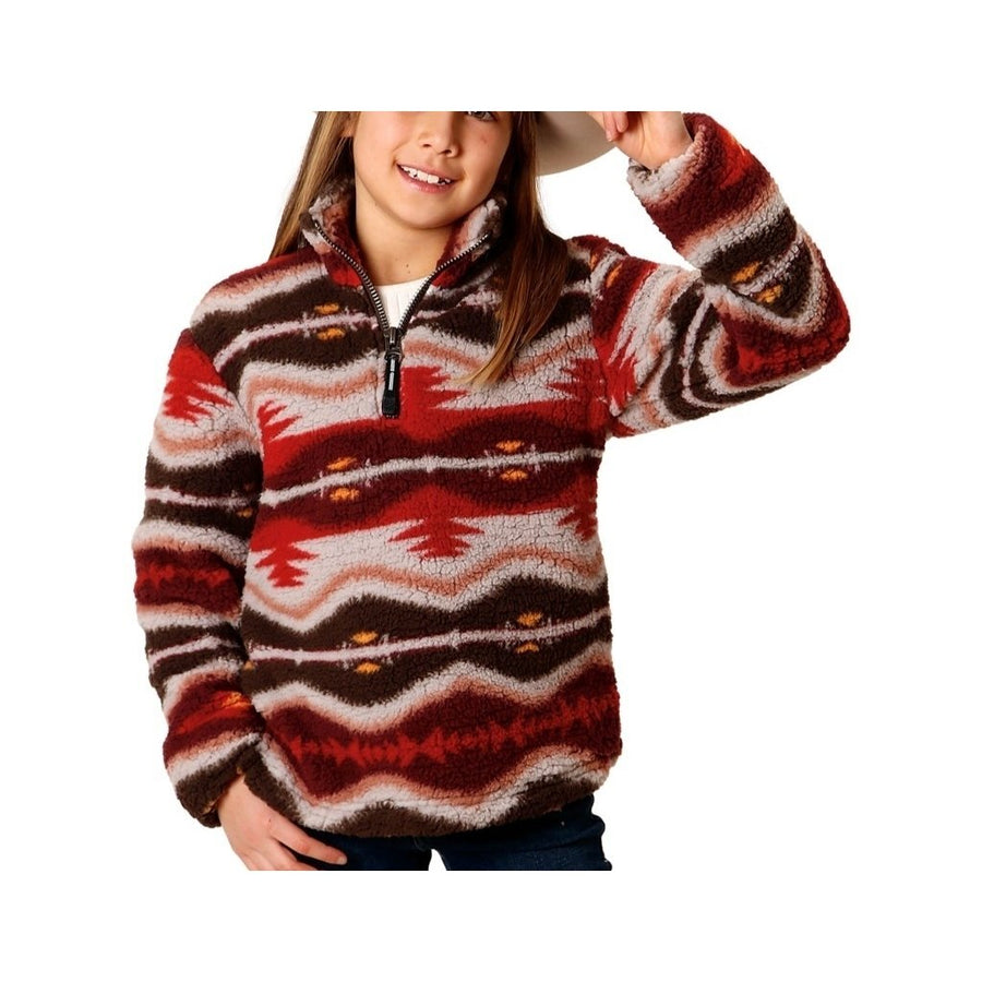 Roper Western Sweatshirt Girls Zip Multi-Color 03-298-0250-6197 MU Image 1