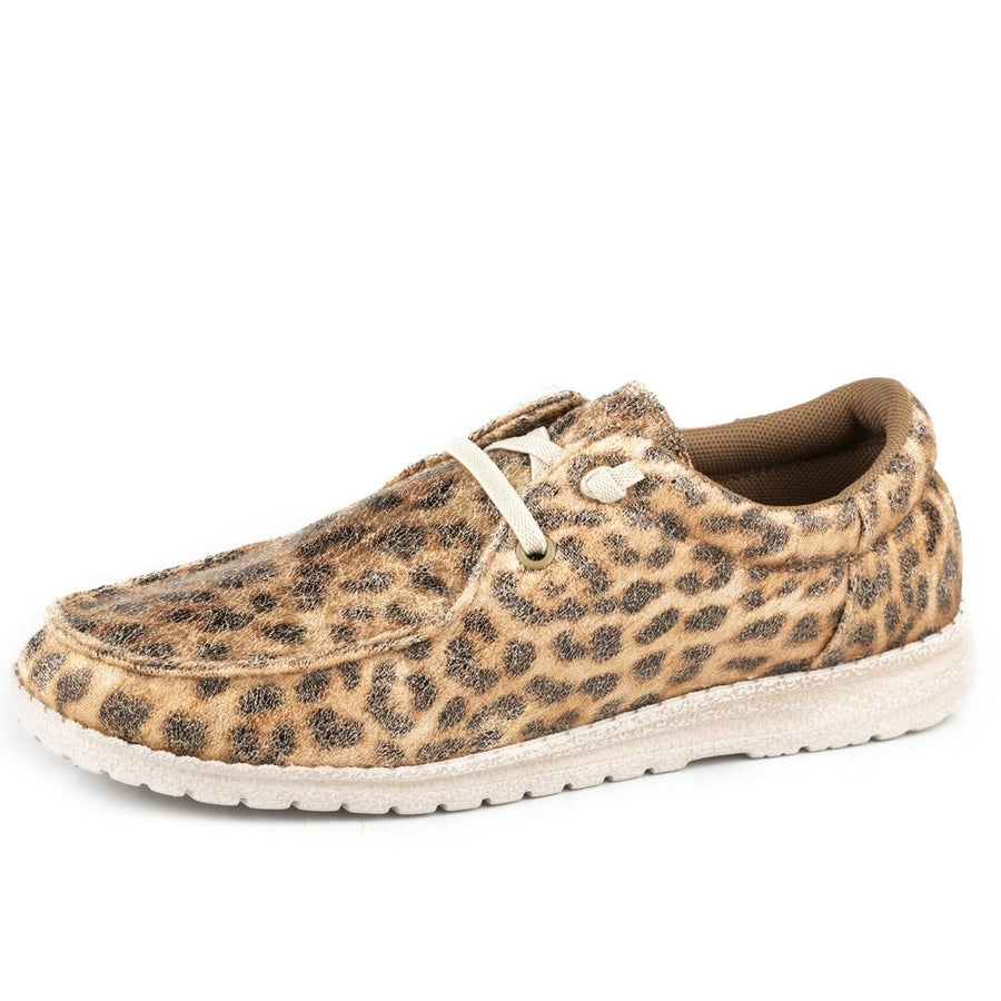 Roper Casual Shoes Girls Hang Loose Leopard Tan 09-018-1795-3330 TA Image 1