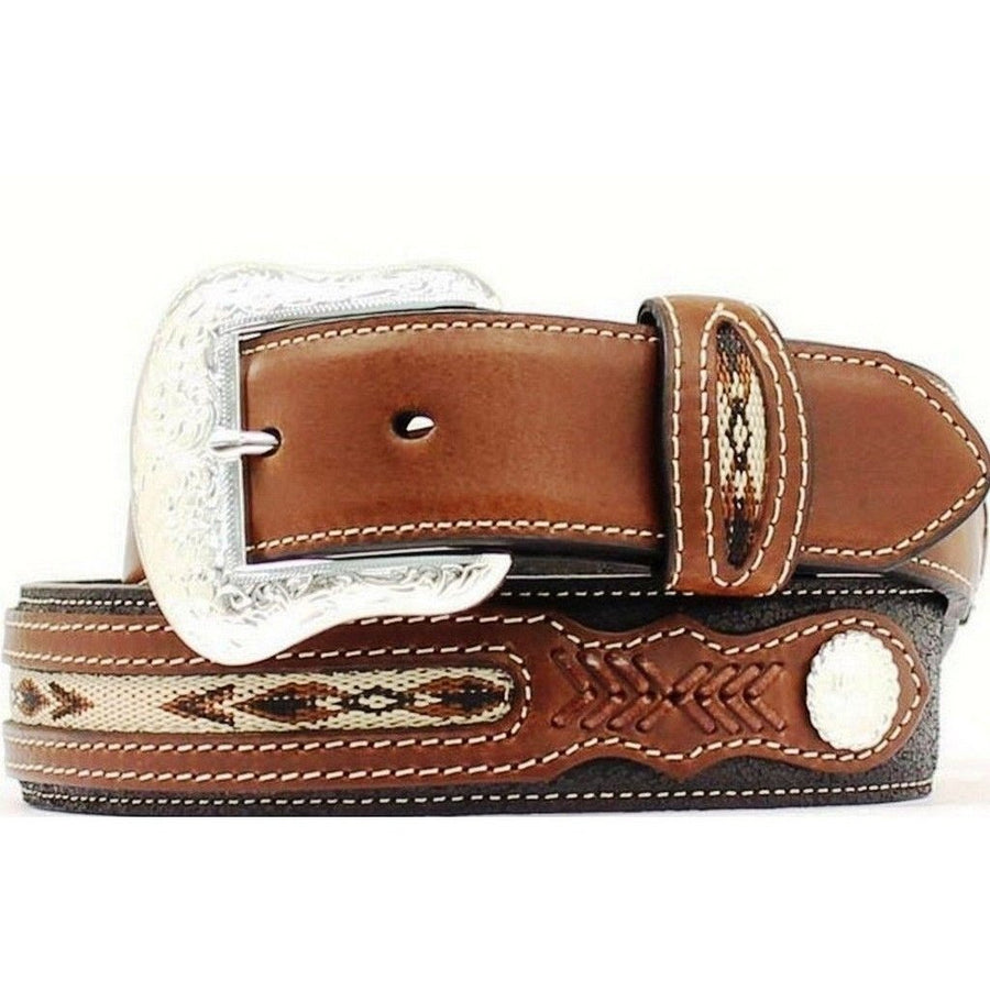 Nocona Western Belt Mens Top Hand Southwest Black Brown N2475701 Image 1