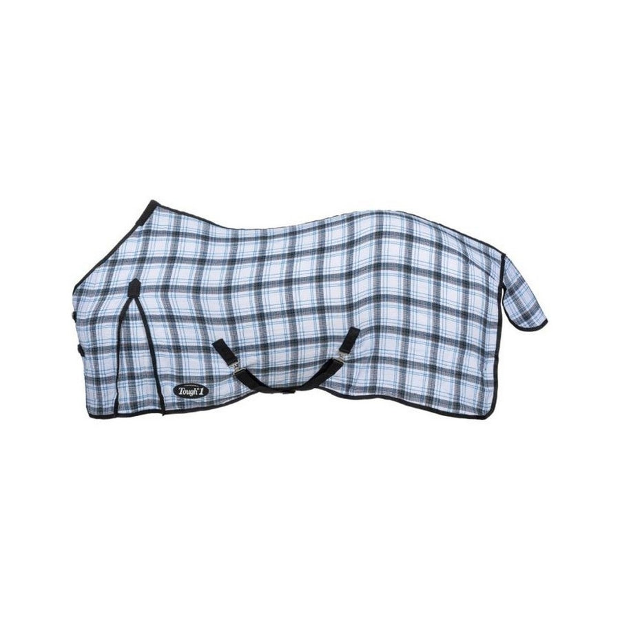 Tough 1 Sheet Waffle Weave Anti-Sweat Double Buckle Blue Plaid 34-1010 Image 1