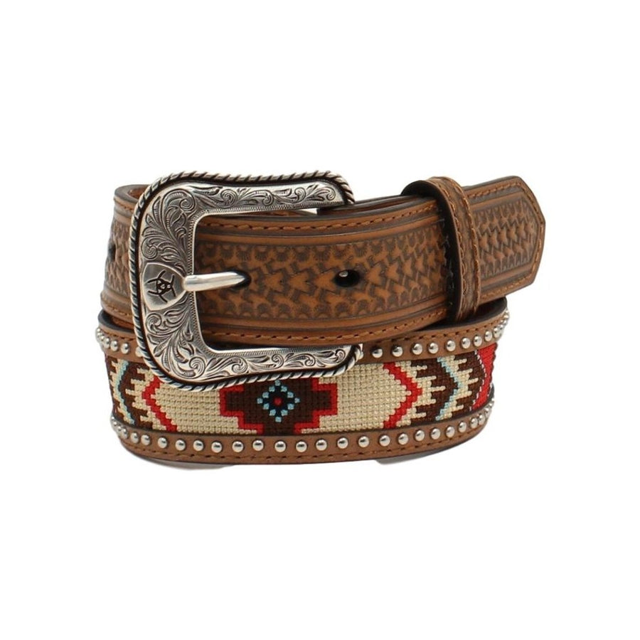 Ariat Western Belt Boys Arrow Southwest Inlay Round Conchos A1307108 Image 1