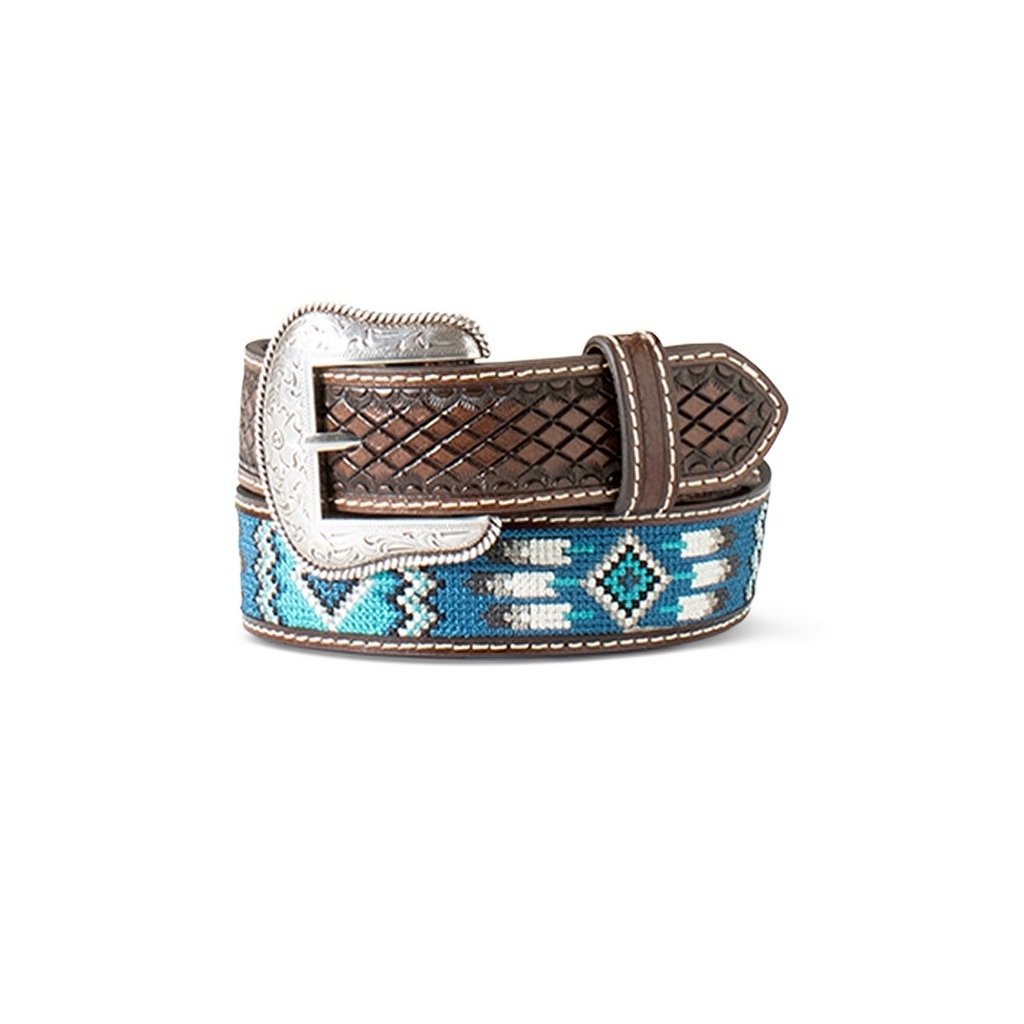 Ariat Western Belt Boys Embroidered Inlay Southwest Embossed A1307602 Image 1