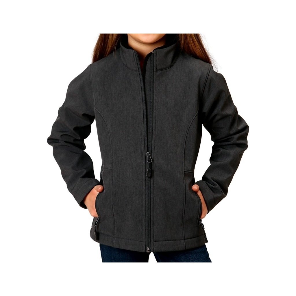 Roper Western Jacket Girls Softshell Zip Gray 03-298-0780-0616 GY Image 1