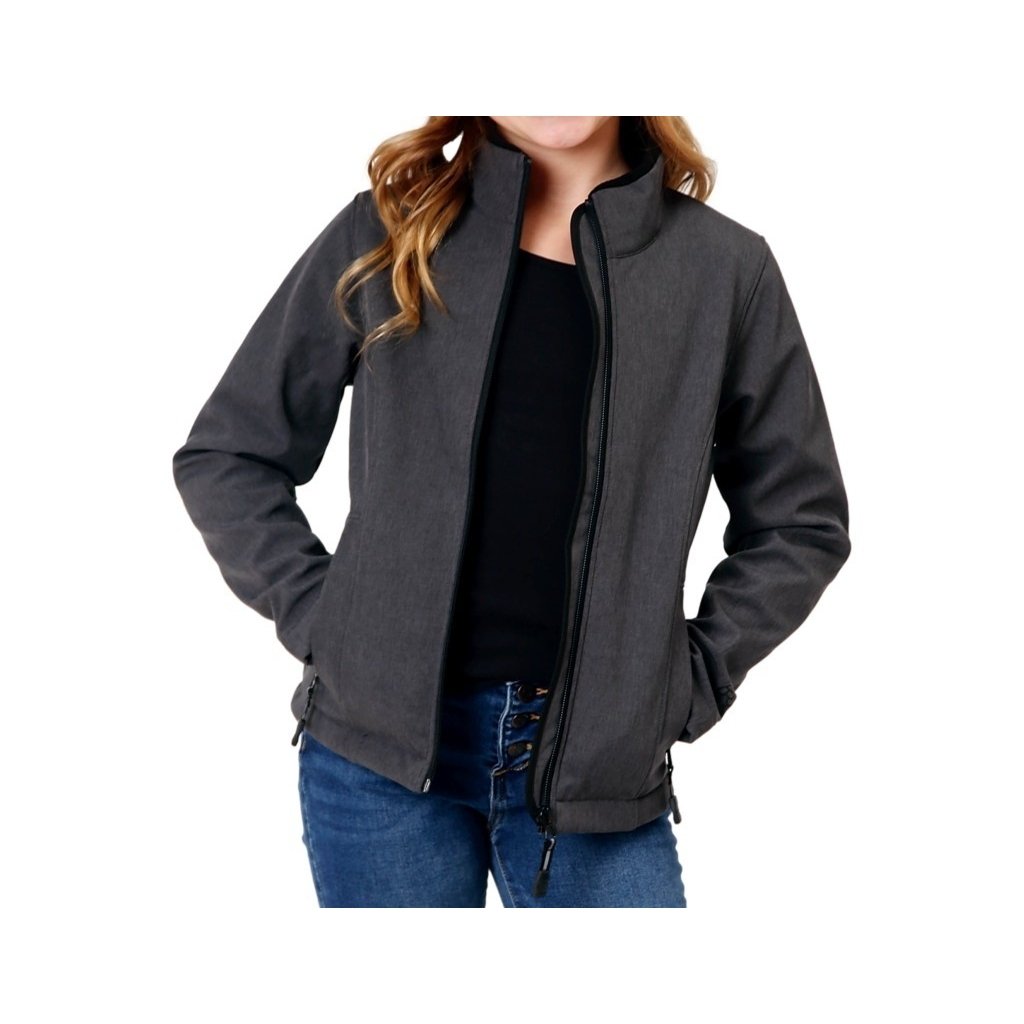 Roper Western Jacket Girls Softshell Zip Gray 03-298-0780-6144 GY Image 1