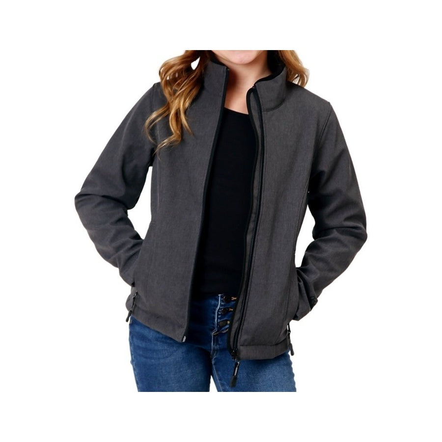 Roper Western Jacket Girls Softshell Zip Gray 03-298-0780-6144 GY Image 1